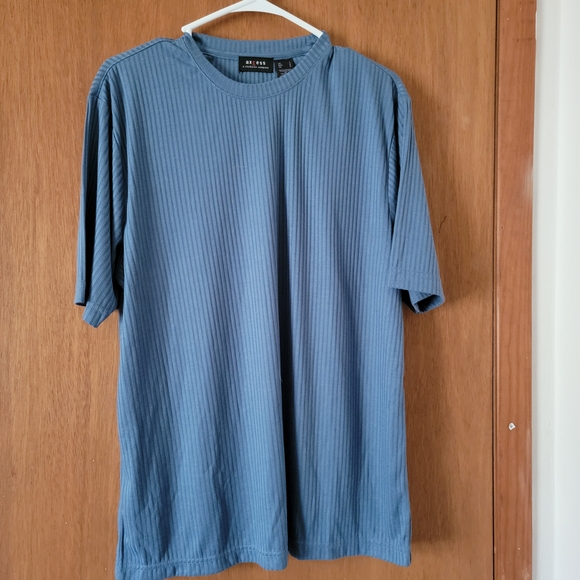 Axcess Other - Axcess Men's Short Sleeve Ribbed Shirt in Blue Size L NWT